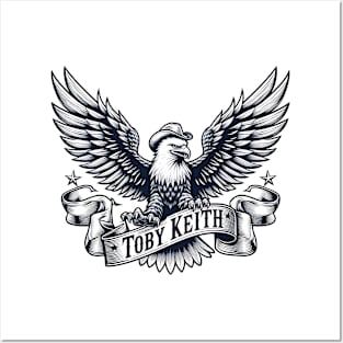 An eagle holds a sign that says Toby Keith Posters and Art